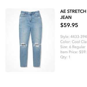 American Eagle Curvy Mom Jeans